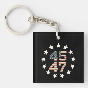 Drapeau américain vintage Trump 45 47 étoiles USA