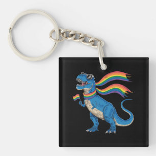 Drapeau arc-en-ciel Dino Trex Fierté gay allié LGB