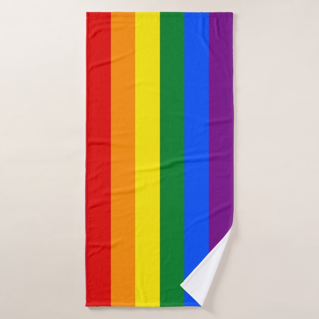 Drapeau arc-en-ciel LGBT (Serviette de bain)