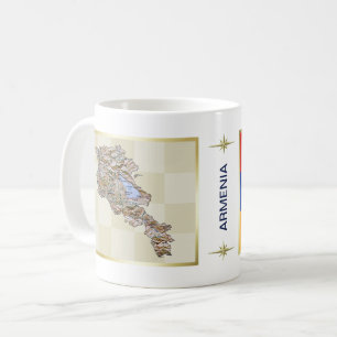 Drapeau Arménie + Plan Mug