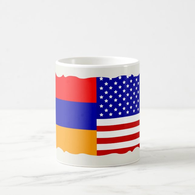 Drapeau arménien et américain - Mug (Centre)