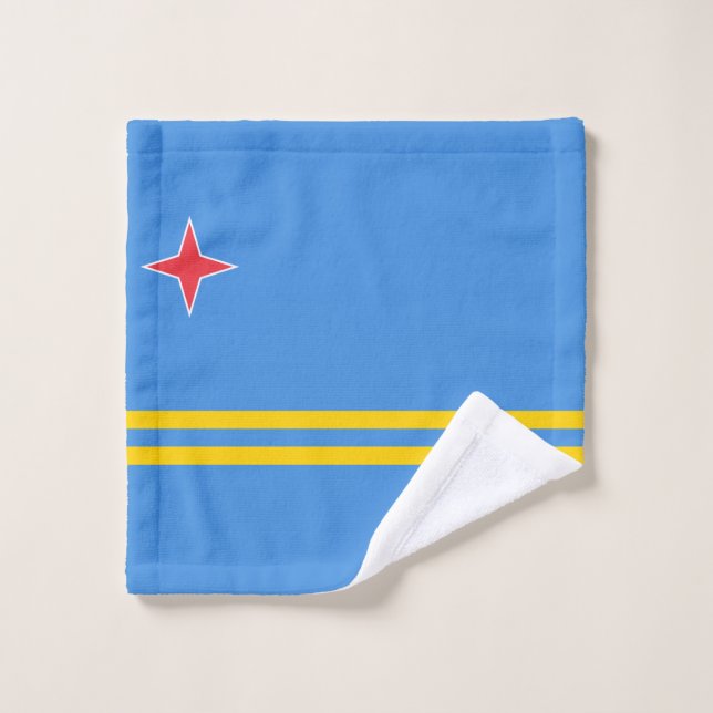 Drapeau Aruba (Gant de toilette)
