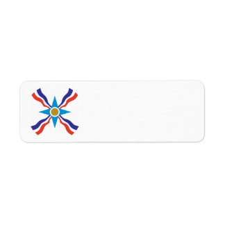 Drapeau assyrien - Ata d'Ator Étiquette de adresse