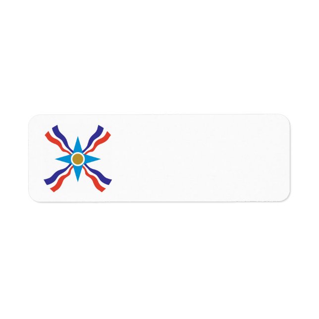Drapeau assyrien - Ata d'Ator Étiquette de adresse (Devant)