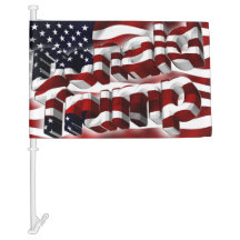 Drapeau automobile Donald Trump 2024.
