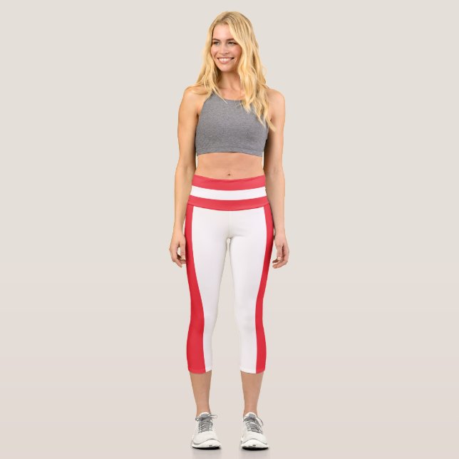 Drapeau autrichien patriotique Capri Leggings (Recto)