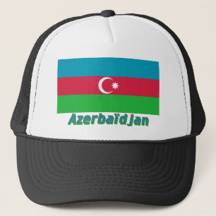 Drapeau Azerbaïdjan avec le nom en français Trucker Hat