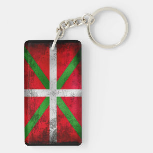 Drapeau Basque affligé de style : Ikurriña,