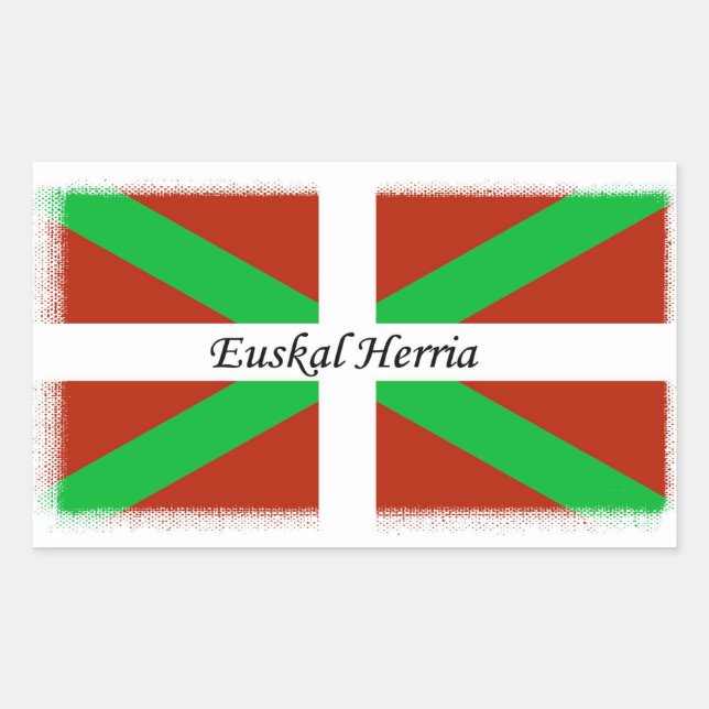 Drapeau Basque Avec Autocollant Euskal Herria (Devant)