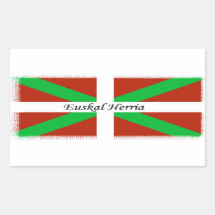 Drapeau Basque Avec Autocollant Euskal Herria