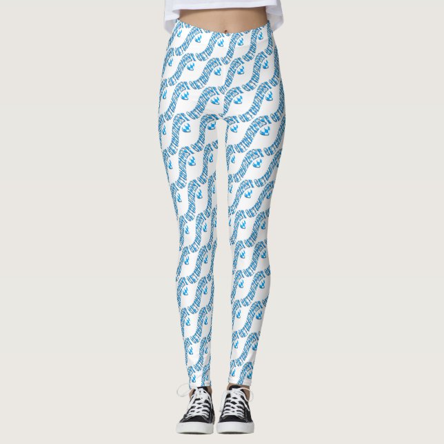 Drapeau bavarois Couleurs Cute Oktoberfest Legging (Devant)