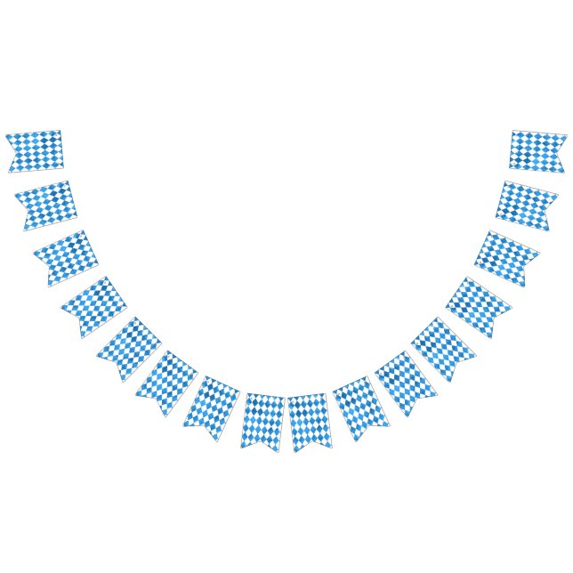 Drapeau Bavarois Oktoberfest Décor Mariage bleu (Tout)