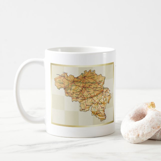 Drapeau Belgique + Plan Mug (Avec donut)