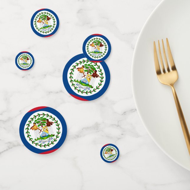 Drapeau Belize Table Confetti (Groupe)