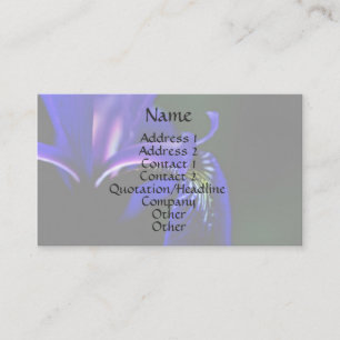 Drapeau bleu Iris Floral Carte de visite