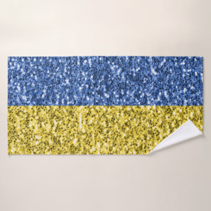 Drapeau bleu jaune Ukraine parties scintillant fau