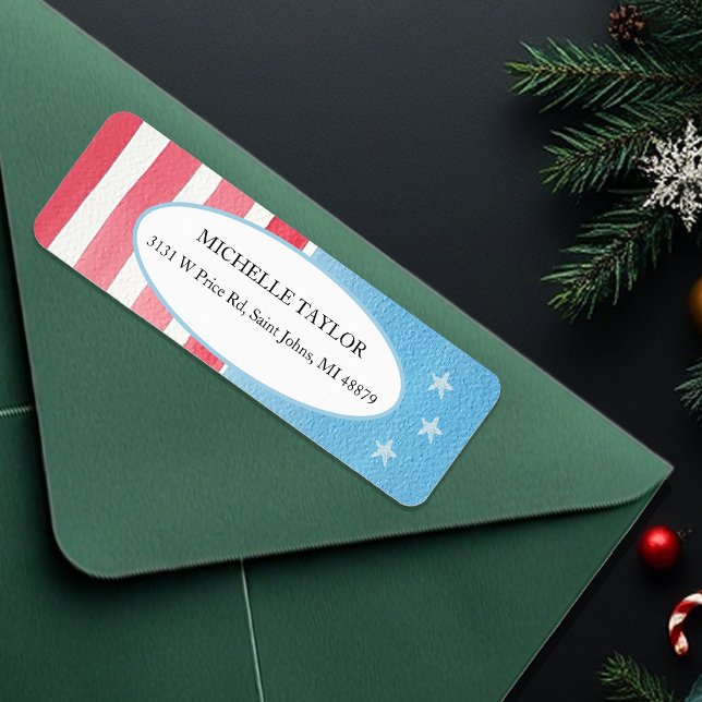 Drapeau bleu rouge patriotique rustique (Créateur téléchargé)