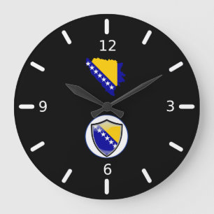 Drapeau bosniaque grande horloge