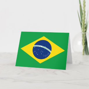 Drapeau Brésil Carte de remerciements plié