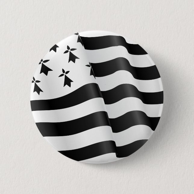 Drapeau breton (Breton flag) 2 Inch Round Button (Front)