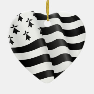 Drapeau breton (Breton flag) Ceramic Ornament
