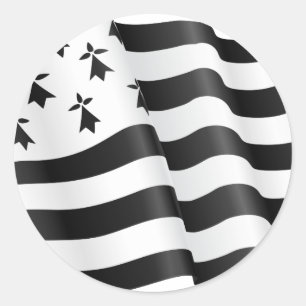 Drapeau breton (Breton flag) Classic Round Sticker