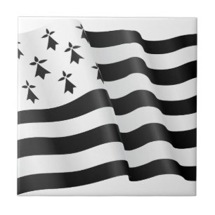 Drapeau breton (Breton flag) Tile