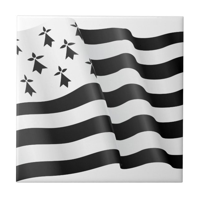 Drapeau breton (Breton flag) Tile (Front)