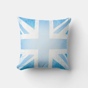 Drapeau britannique bébé bleu coussin