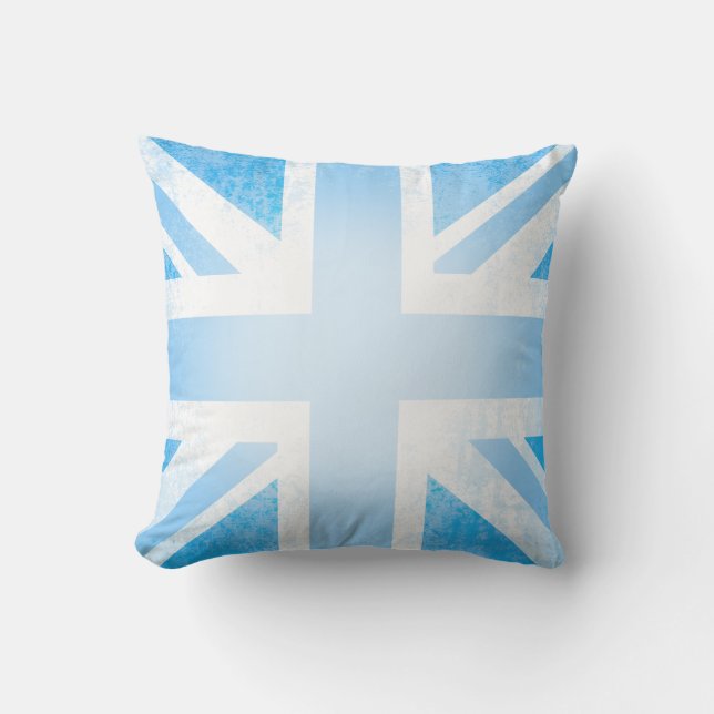 Drapeau britannique bébé bleu coussin (Recto)