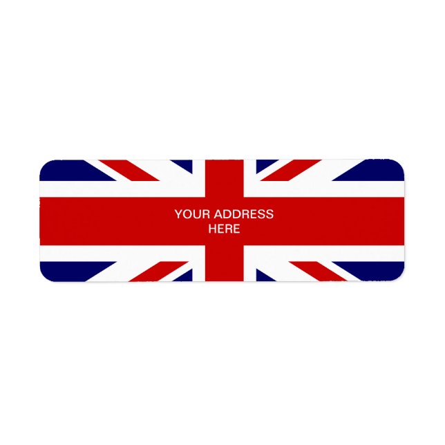 Drapeau britannique étiquette de adresse | Design  (Devant)