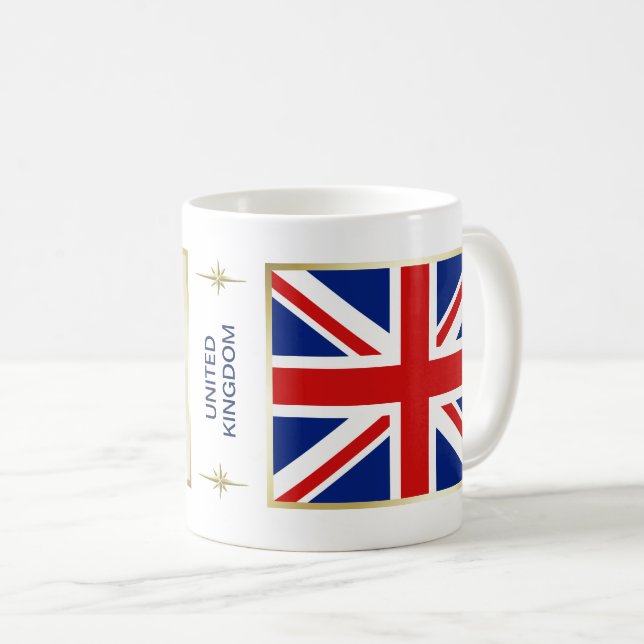 Drapeau BRITANNIQUE + Tasse de carte (Devant droit)