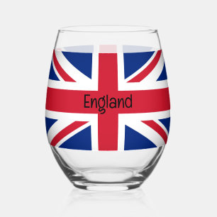 Drapeau britannique Union Jack Design Verre à Vin 