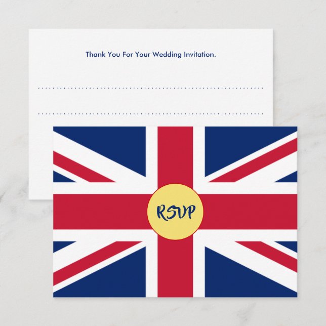 Drapeau britannique Union Jack Voiture RSVP de mar (Devant / Derrière)