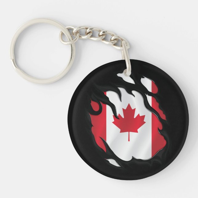 Drapeau canadien déchiré (Devant)