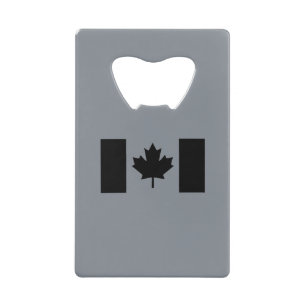 Drapeau canadien élégant en noir