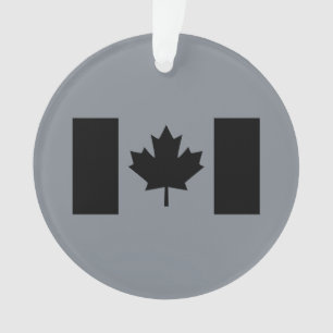 Drapeau canadien en noir