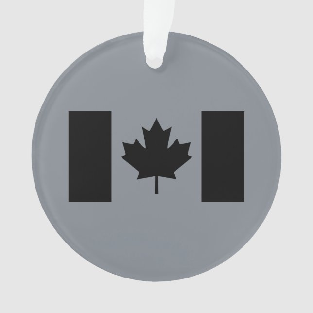 Drapeau canadien en noir (devant)