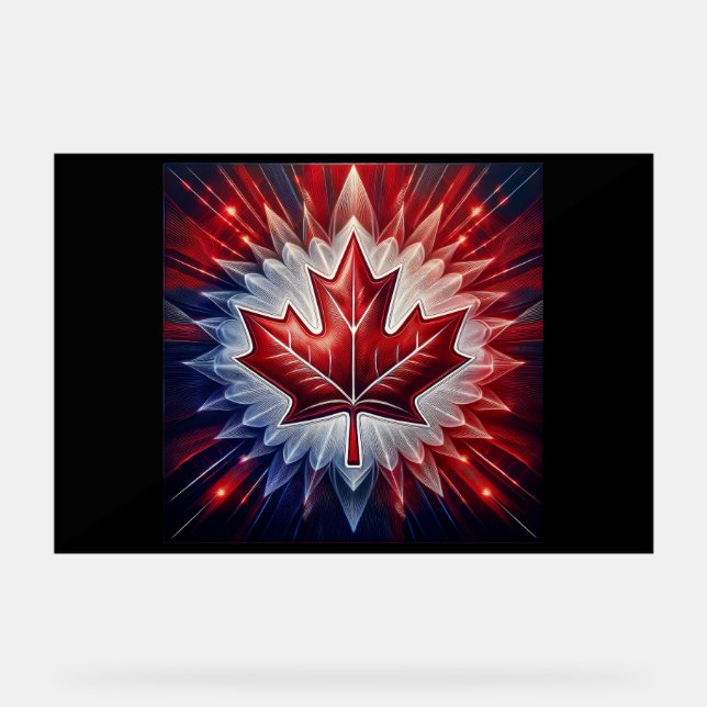 Drapeau canadien Feuille d'érable Fractal (Recto)