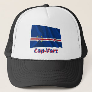 Drapeau Cap-Vert avec le nom en français Trucker Hat