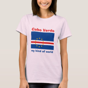 Drapeau Cap-Vert + Carte + T-shirt Texte