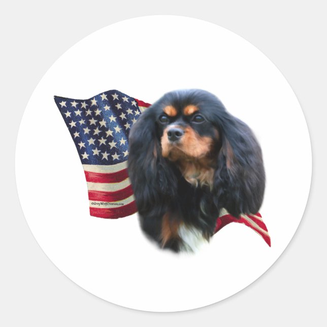 Drapeau Cavalier King Charles Spaniel - Sticker (Devant)