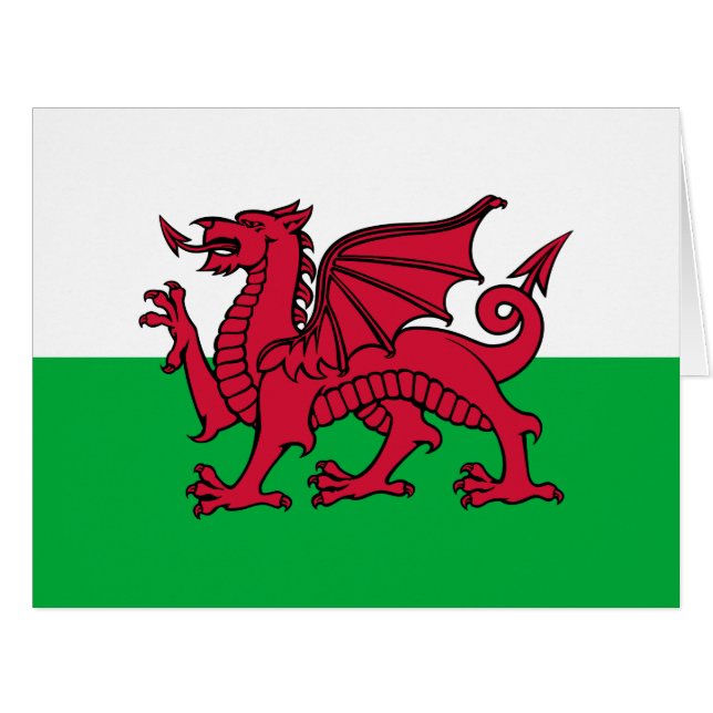 Drapeau celtique du Dragon rouge du Pays de Galles (Devant horizontal)