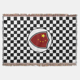 Drapeau chinois jetez une couverture