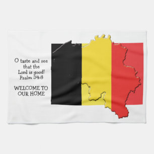 DRAPEAU chrétien personnalisé de serviette de cuis