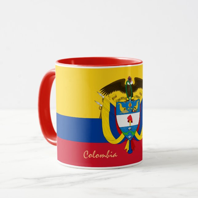 Drapeau colombien & patriote colombien / sport Mug (Devant gauche)