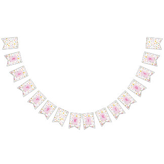 Drapeau coloré et vibrant Fleur sauvage Bunting