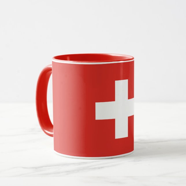 Drapeau Combo Mug De Suisse (Devant gauche)