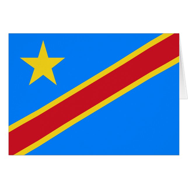 Drapeau Congo Kinshasa (Devant horizontal)