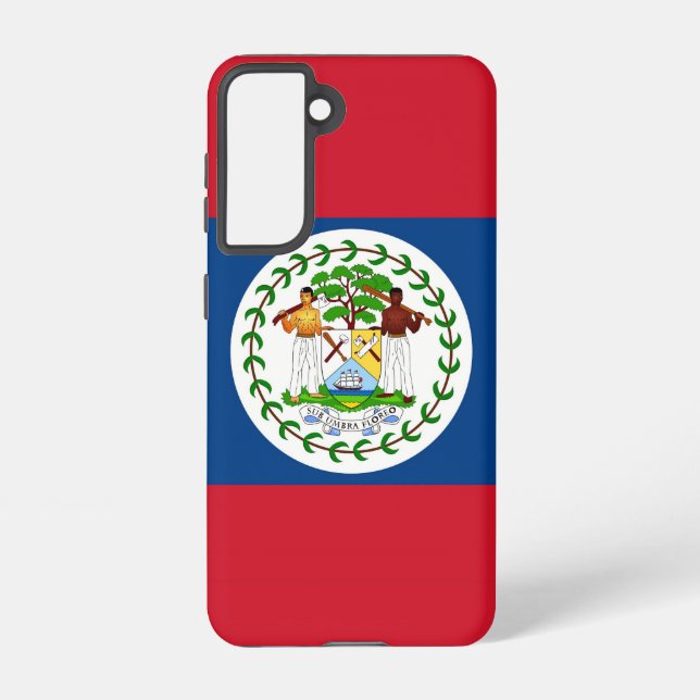 Drapeau Coque Samsung Galaxy S21 de Belize (Verso)